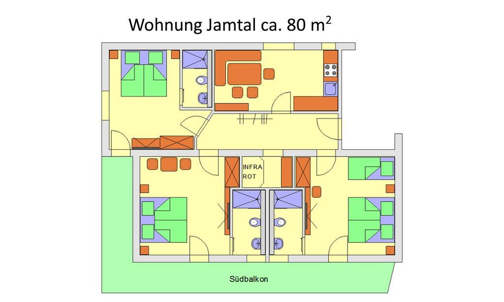 Apart Christine - Silvrettacard-Sommer Inklusive Galtür Habitación foto